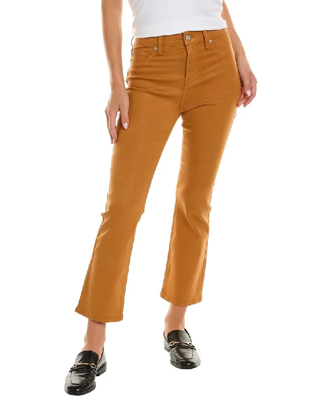 Crazy Deals 7 For All Mankind Coated Golden Tan High-Rise Slim Kick Jean