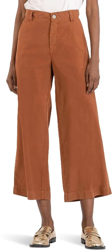Sale Event Charlotte Wide Leg Trouser In Chestnut