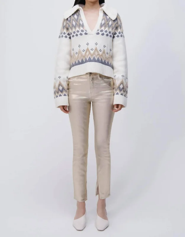 Weekend Specials to Relish High Rise Skinny Pant In Gold Foil