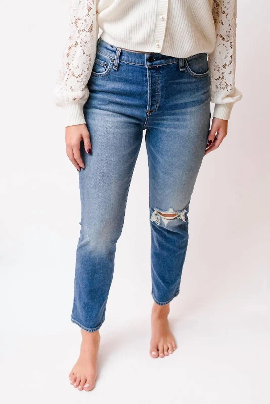 Steals and Deals High Rise Straight Leg Jeans In Main