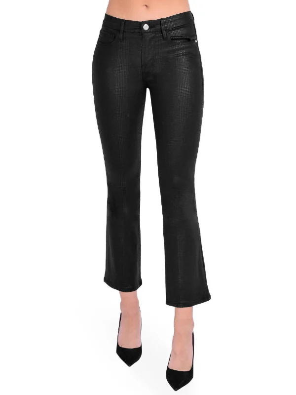 Limited Offer Le Crop Mini Boot Pant In Houndstooth Shine