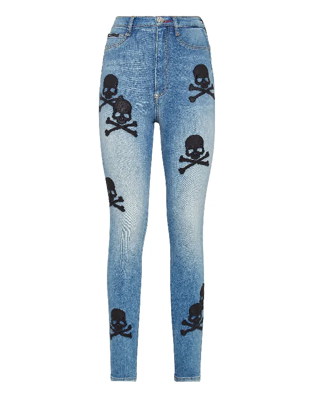 Exclusive Weekend Offers Inside Denim Super High Waist Jegging Skull