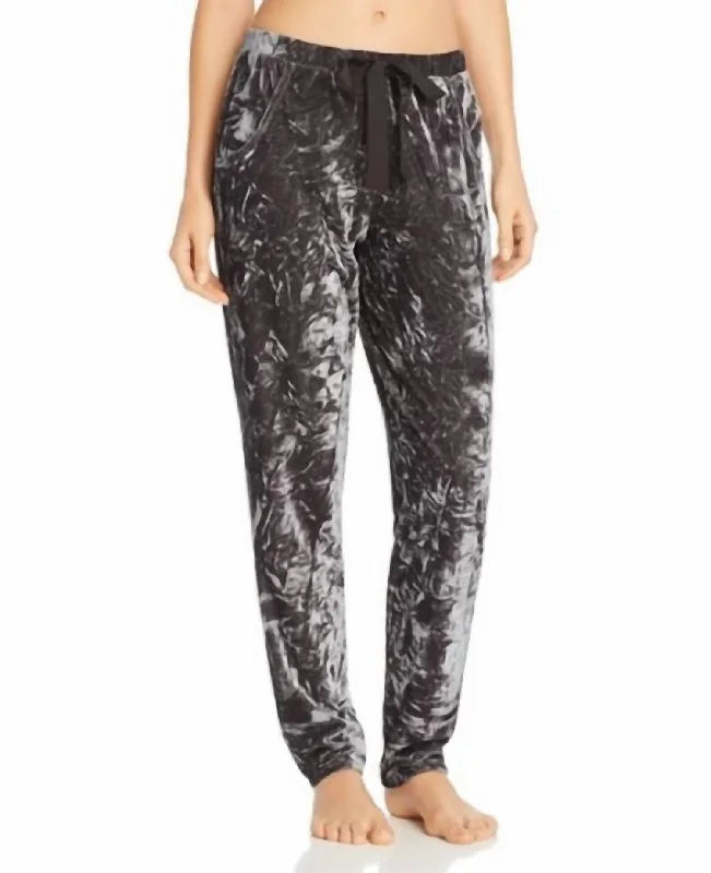 Weekend Flash Sale Velvet Ribbon Tie Lounge Pant In Black