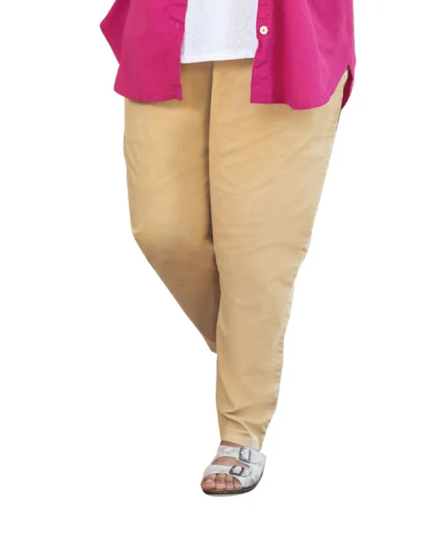 Massive Deals Tailored Stretch Twill Pants - Plus In Tan