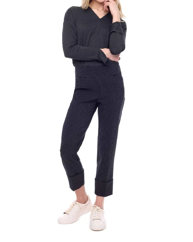 Amazing Deals Gray/black Houndstooth Check Pant In Black/gray