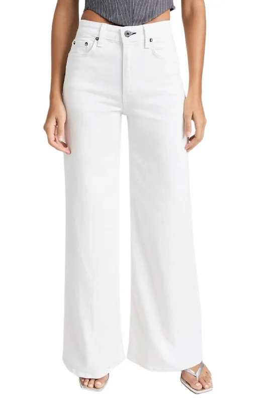 Low Prices Wide Leg Denim Pant In Ivory