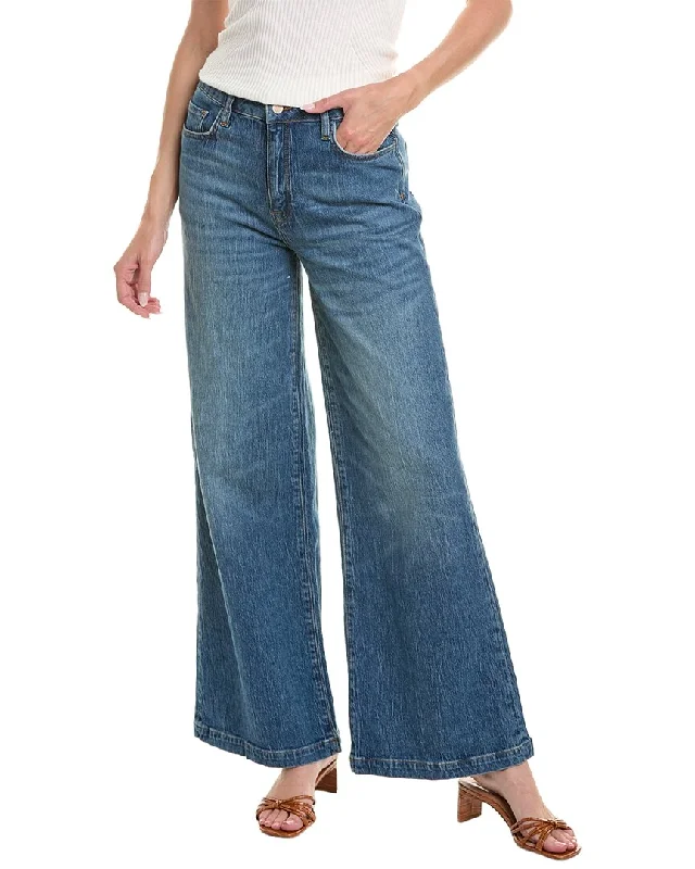 Shop and Save Triarchy Ms. Fonda Medium Indigo High-Rise Wide Leg Jean