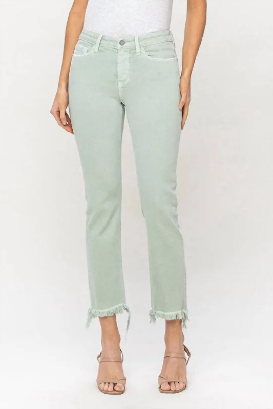 Price Reduction Melissa Cropped Jeans In Mint