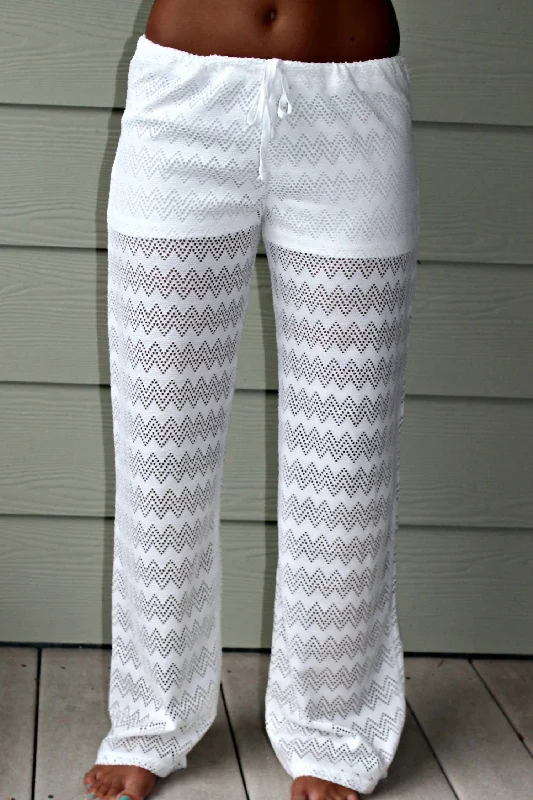 Super Savings Chevron Knit Pants In White
