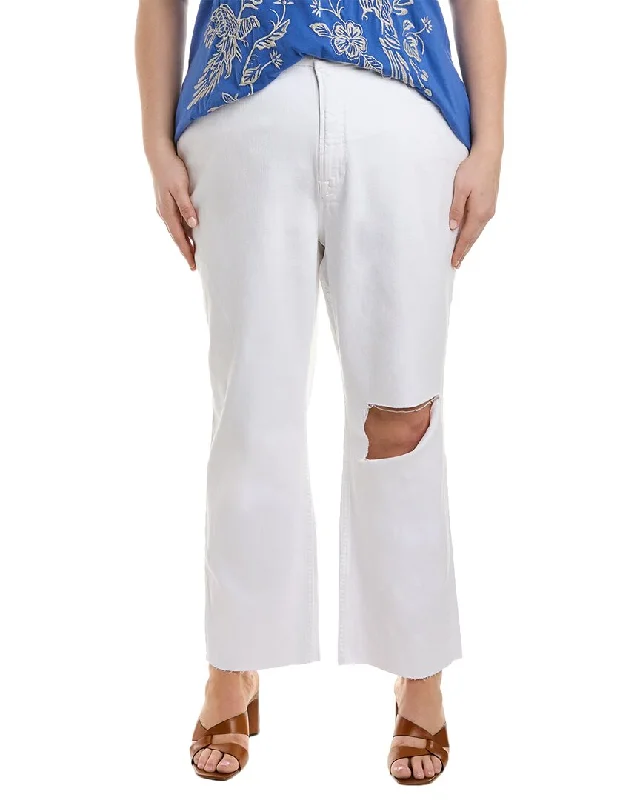 Friends and Family Sale GOOD AMERICAN Plus Icon White Crop Jean