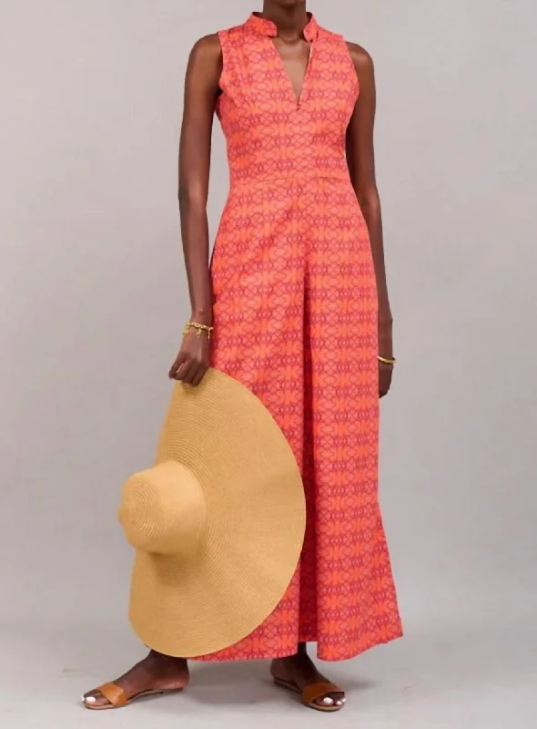 Weekend Deals to Make You Smile Watershed Sleeveless Jumpsuit In Orange