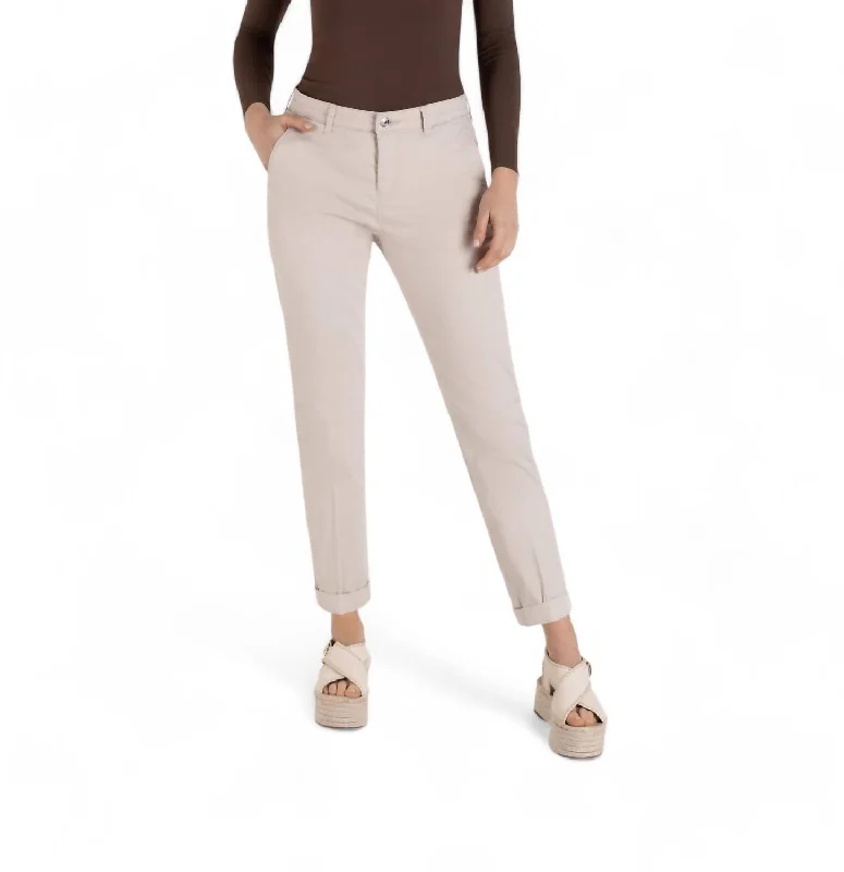 Super Bargain Chino Turn Up Pant In Ivory