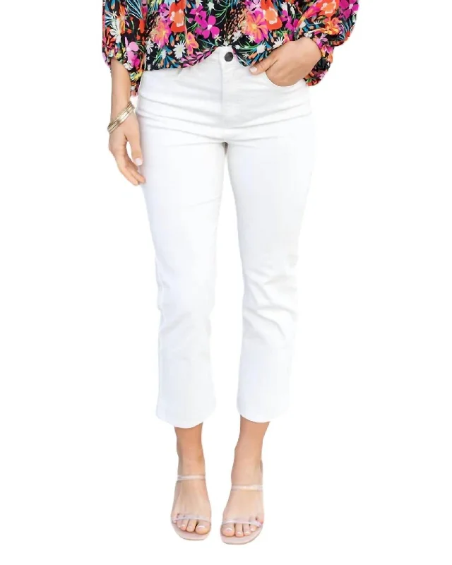 Unmissable Offer Mel's Fave Straight Leg Cropped Denim Jean In White
