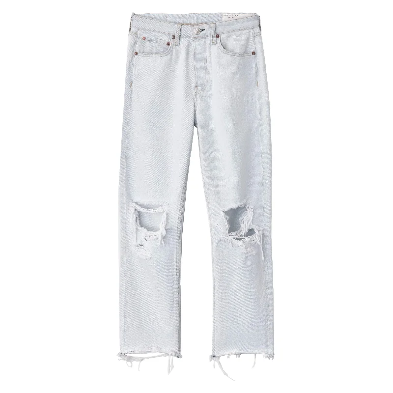 YEAR-End Sale rag & bone Women's Maya High Rise Slim Ditch Plain Ripped Jeans