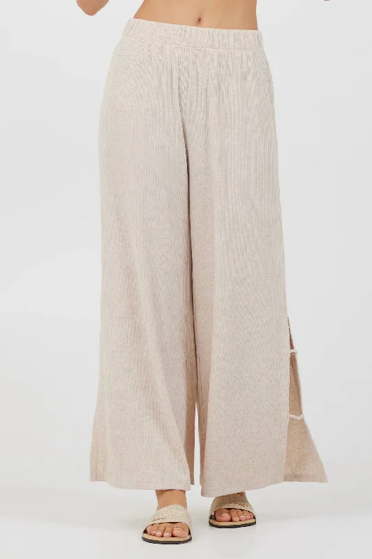 Special Offer Knit Cut Out Pant In Beige