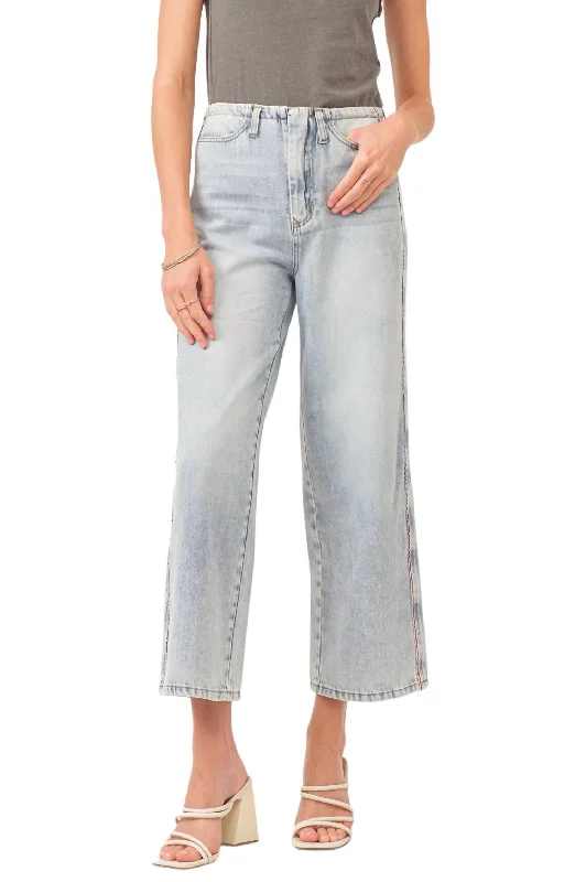 Markdown Madness Polly High Rise Cropped Loose Straight Jean In Naples