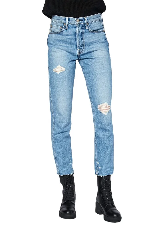 Weekend Price Cuts Galore Eve High Rise Crop Slim Straight Jean In Riverside