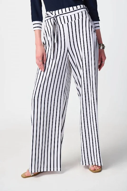 Instant Savings Striped Jersey Pant In Vanilla/navy