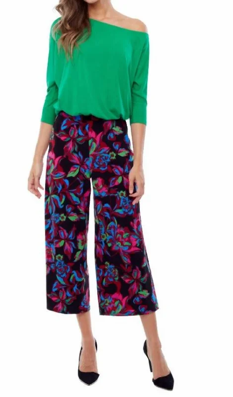 Sneak Peek Sale Wide Crop Pants In Black