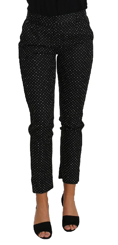 Super Sale Dolce & Gabbana Elegant Polka Dot Cropped Women's Trousers