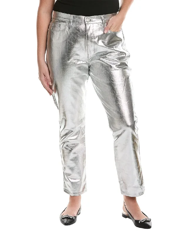 Customer Appreciation Sale FRAME Denim Plus Le Sylvie Silver Chrome Slender Straight Jean