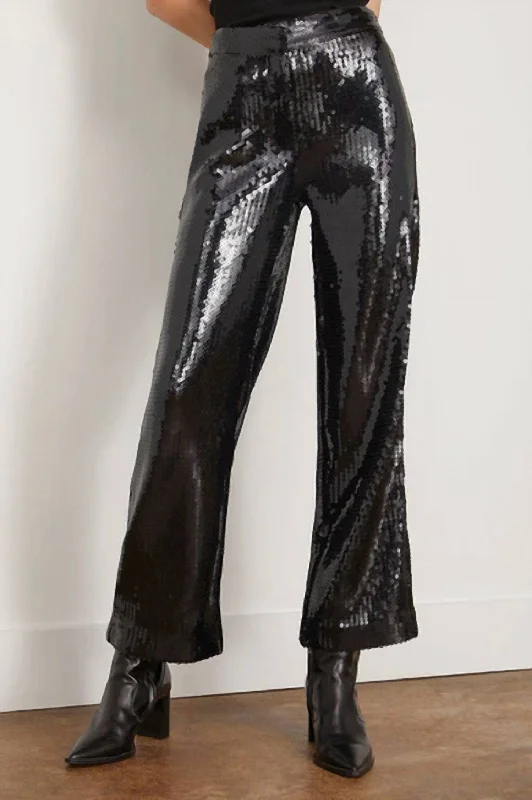 Hurry In Agneta Trouser In Black Sequin