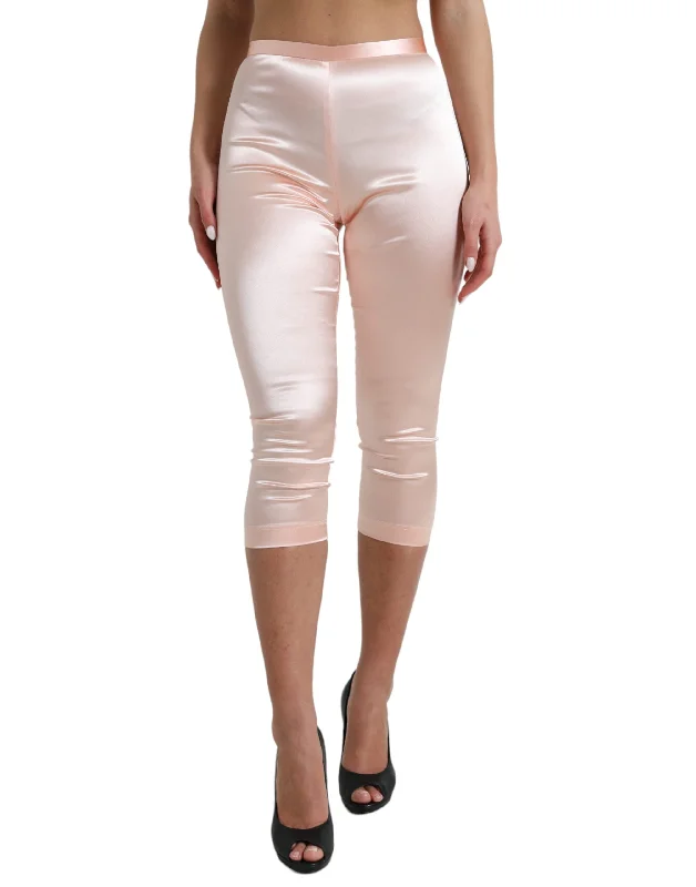 Extra Discount Dolce & Gabbana Chic  High Waist Cropped Silk Women's Pants
