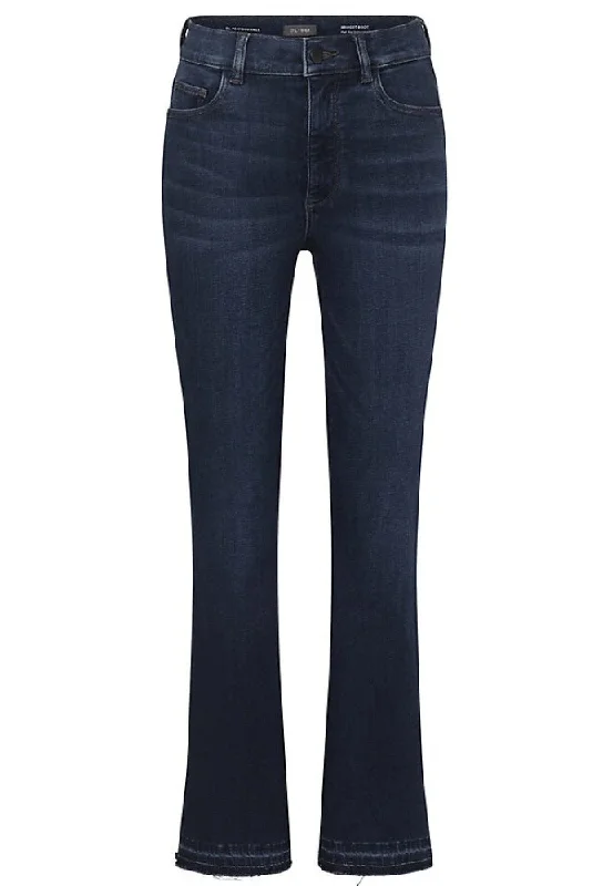 Exclusive Offers DL1961 Women Bridget Boot: High Rise Instasculpt Crop Dark Indigo Released Jeans