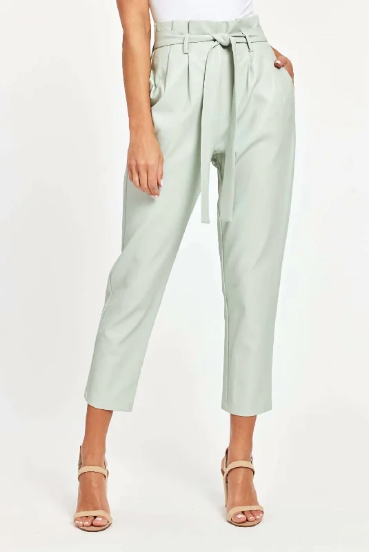 TIME-Limited Offer Uptown Paper Bag Pants In Mint