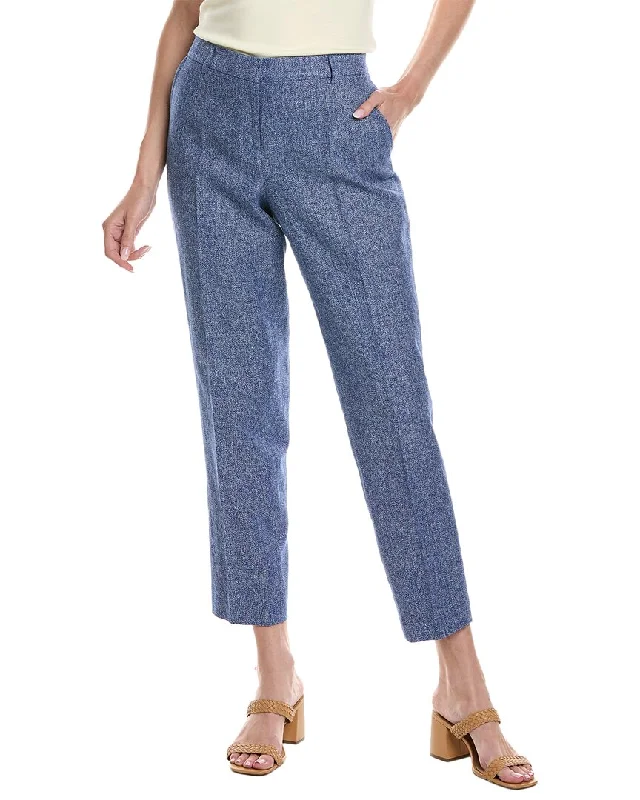 Low Prices Anne Klein Straight Linen-Blend Ankle Pant