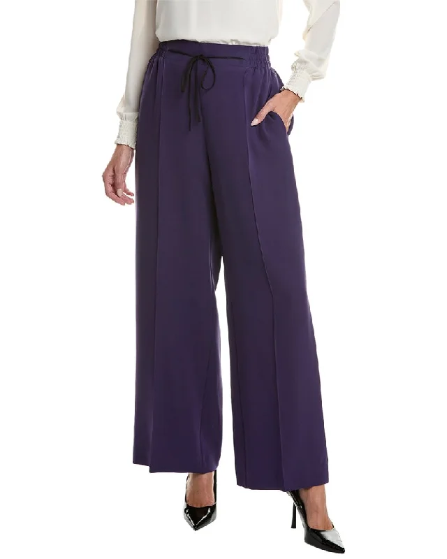 Massive Savings Oscar de la Renta Silk-Blend Pant