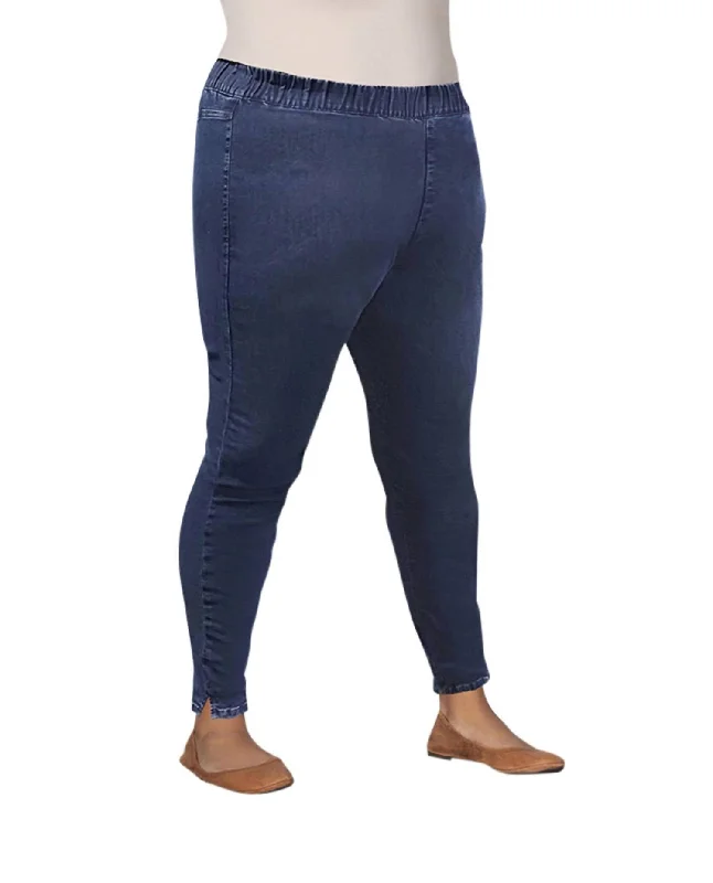 Limited Availability Plus Size Premium High Rise Denim Jegging In Medium Wash Denim