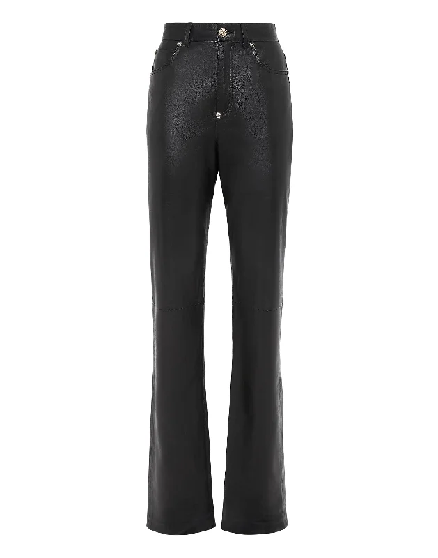 Huge Discounts Leather Trousers Long