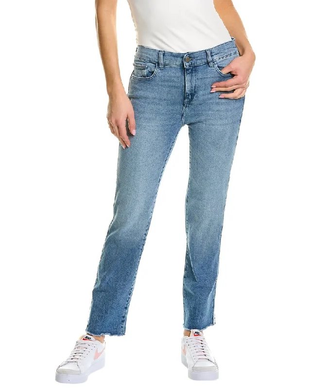 Limited Quantity DL1961 Mara Dark Riviera Frayed Ankle Straight Jean