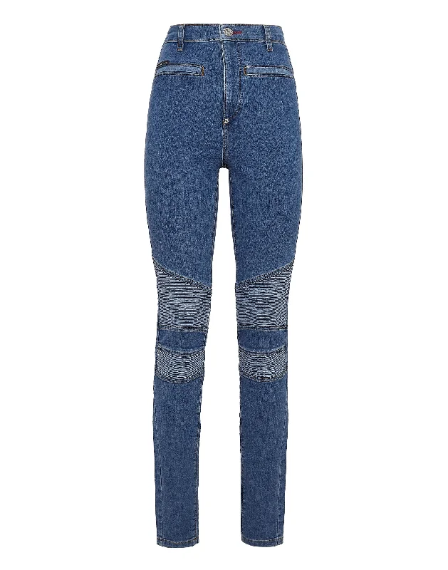 Weekend Shopping Extravaganza Denim  High Waist Biker Iconic Plein
