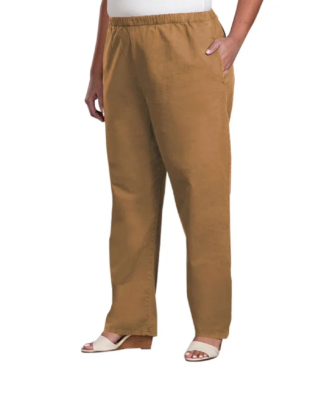 Lowest Price Relaxed Stretch Twill Pants - Plus In Tan