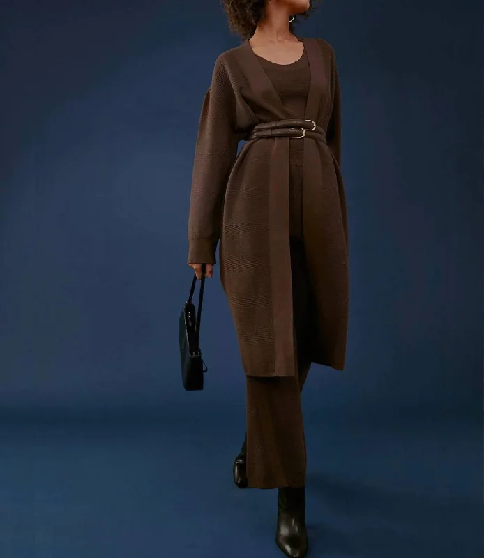 Weekend Bargains to Grab Natalie Ottoman Knit Pant In Chocolate