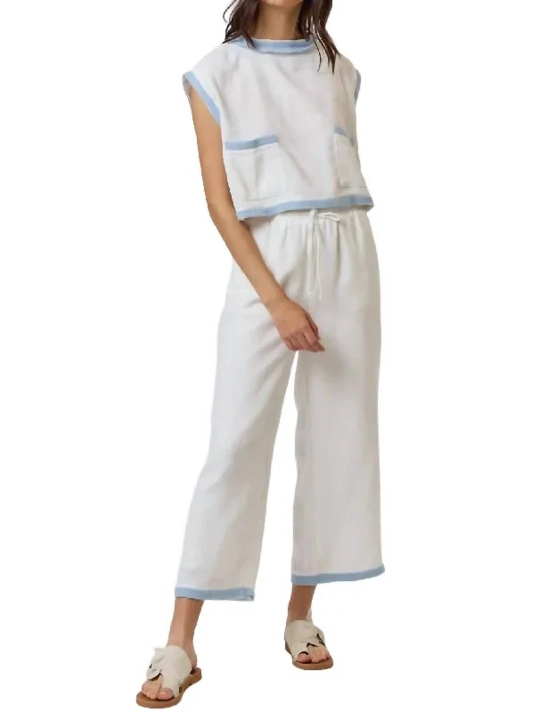 Steals and Deals Liza Pants In Ivory/sky
