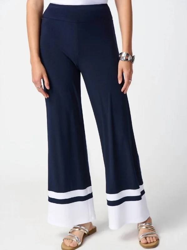 Great Bargain Border Stripe Pants In Navy