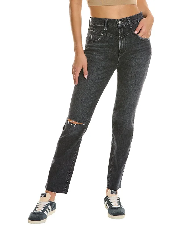 Blowout Sale HUDSON Jeans Holly Washed Black High-Rise Straight Jean