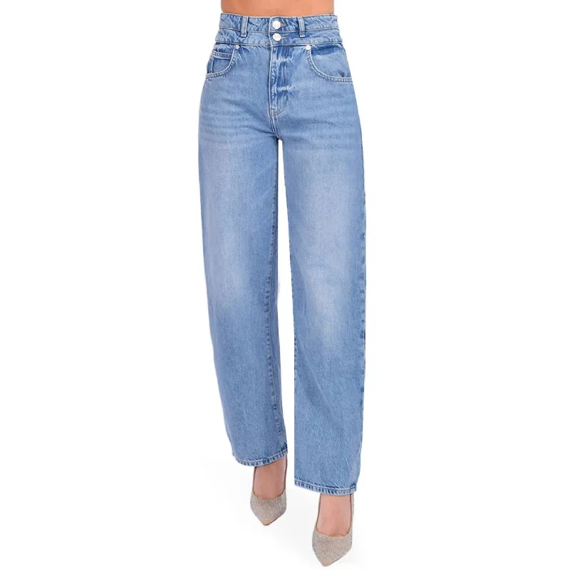 Extra Savings Double High Waist Band Barrel Jeans In Weston