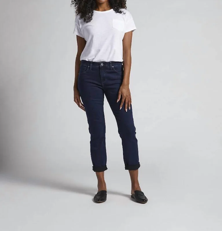 Closeout Carter Girlfriend Jeans In Midnight