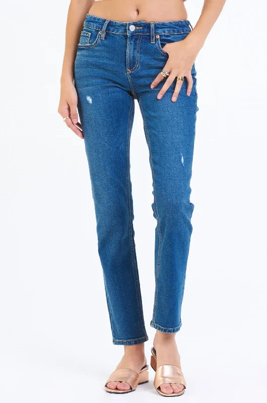 Year-End Clearance Blaire Slim Straight Denim Jeans In St. Tropez