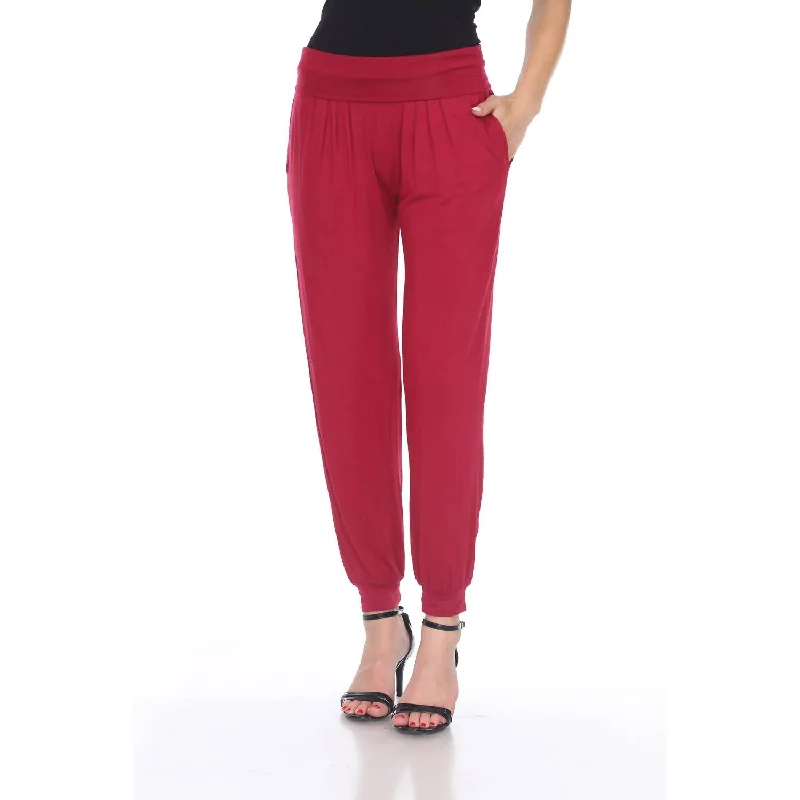 Midnight Madness Women's Harem Pants In Brick Red