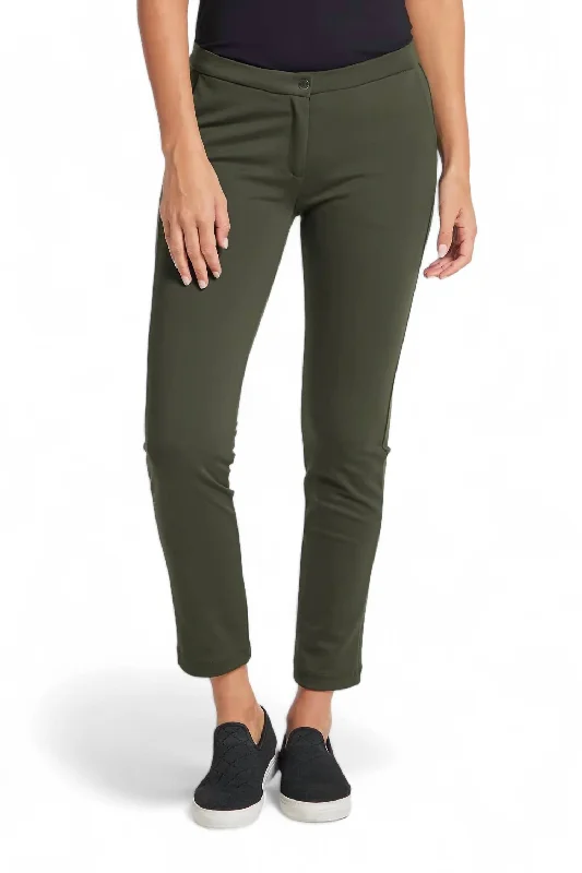 Don't Delay Gloria Ponte Pant In Army Green