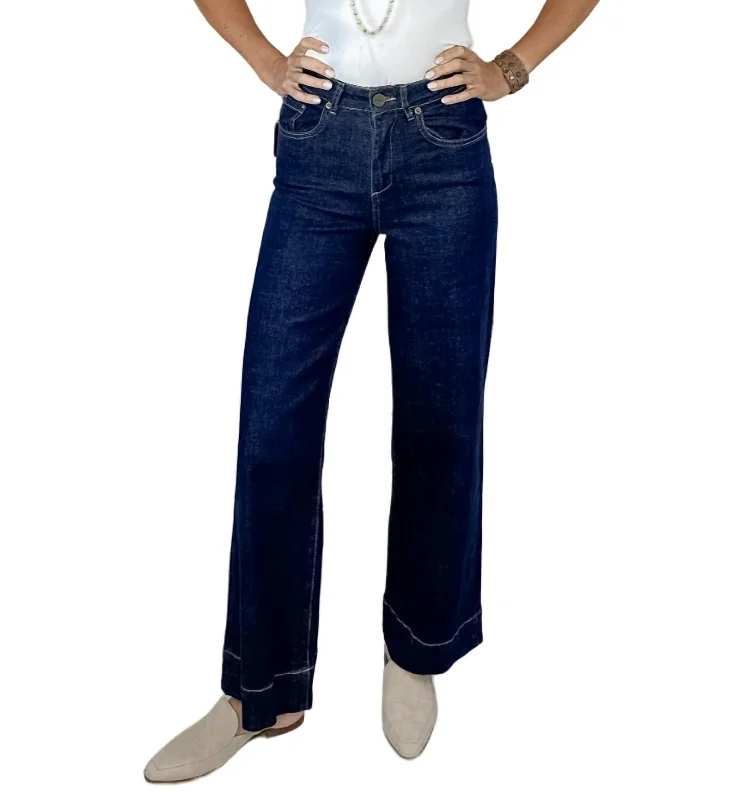 Deal Alert Milan High-Rise Wide Leg Jean In Denim Rinse Blue