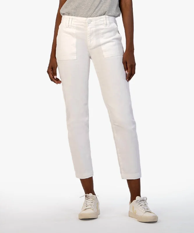 Low Cost Reese Mid Rise Crop Jean In Optic White