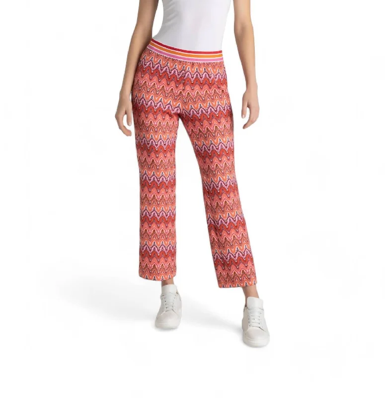 Online Specials Flare Kick Pant In Pumpkin Orange Jacquard