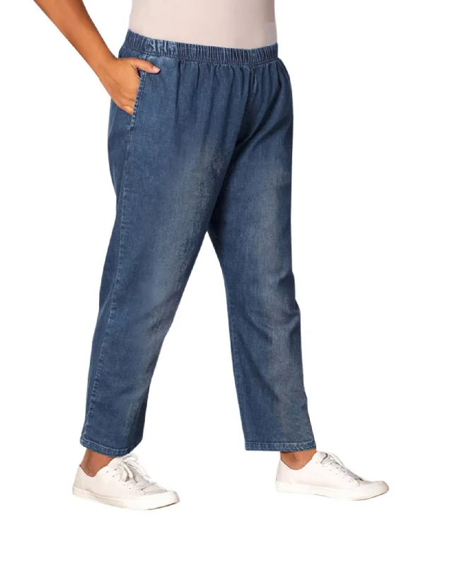 Great Deals Plus Size Relaxed Leg Premium Denim Jeans In Medium Wash Denim