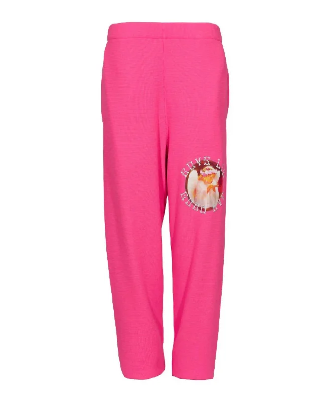 Weekend Discounts to Enjoy Thermal Mac Slim Sweatpants In Neon Pink